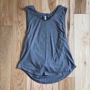 Grey workout tank top